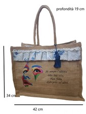 Borsa con ricamo fatto