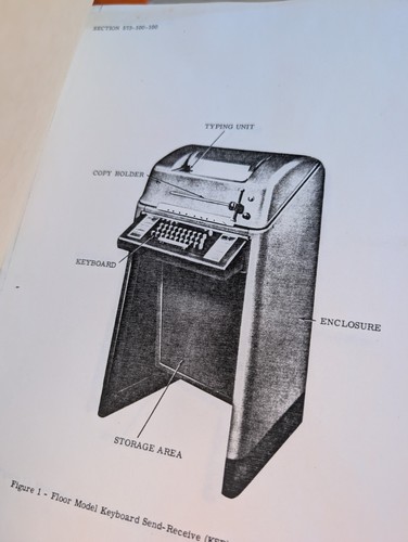 Vintage teletype floor model - vintage,