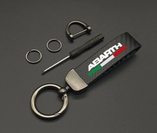 Sky Carbon Keychain Fiat 500