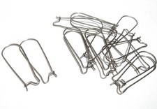 10pz base orecchini in acciaio monachelle con chiusura  argento scuro 33x12mm