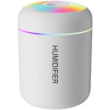 Mini Umidificatore Usb 180 ml Diffusore Aroma Led Purificatore Auto Casa Bianco