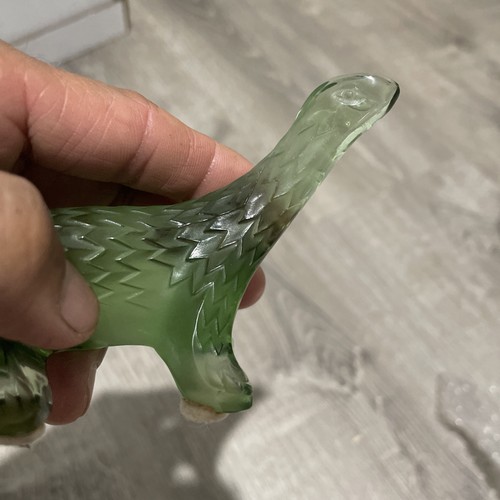 Lalique crystal lizard green - lalique,