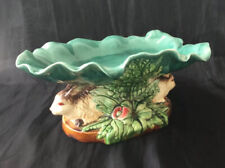 Supporto da dessert in maiolica Comport stile Minton conigli 