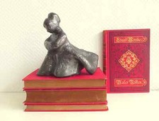 Statuina ceramica vintage, statuina donna anni 60