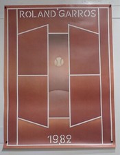 ROLAND GARROS 1982 JEAN MICHEL FOLON TENNIS MANIFESTO AFFICHES