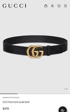 Autentica cintura Gucci GG Marmont taglia 44 pollici
