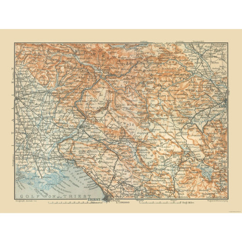 Mappa storica regione alpi - -,
