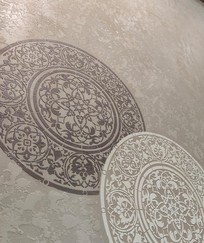 Mandala stencil parete - mandala,
