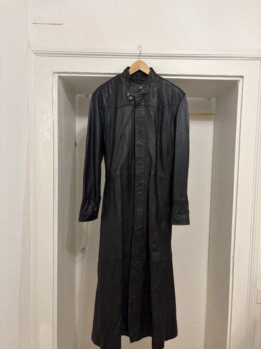Capotto vera pelle nero - pelle,