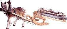 HORSE SLED SCULPTURE CM 11