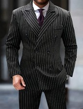 Abito Uomo Giacca & Pantalone Casual A Righe