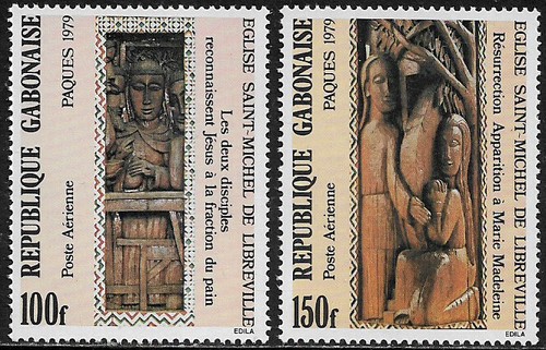 Gabon c220 set mnh pasqua - gabon,