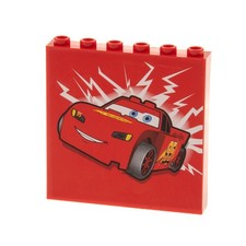 1x Lego Pannello 1x6x5 Rosso