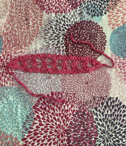 Fascia capelli uncinetto rosa - fascia,