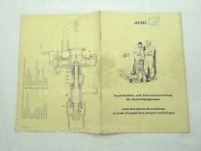 ZENTRIFUGALPUMPEN AEBI MANUALE  MACCHINA AGRICOLA VINTAGE POMPA AGRICOLTURA