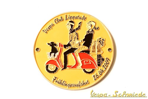 Targa metallo vespa - metallo, "uscita