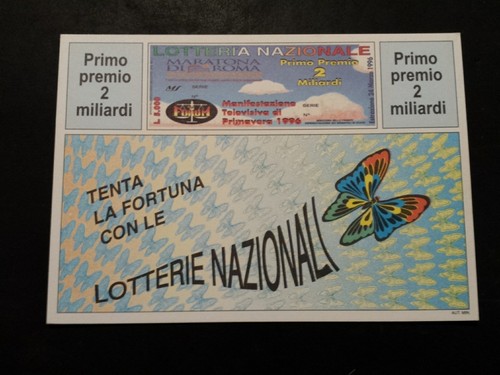 CARTOLINA  LOTTERIA MARATONA
