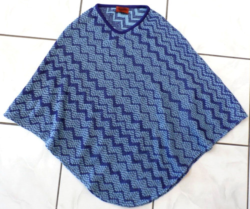 Poncho maglione missoni zigzag - maglione,