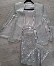 Zara paillettes argento