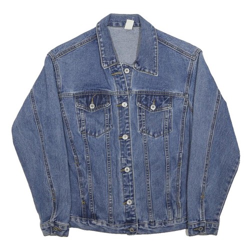 Giacca donna blu denim bottoni