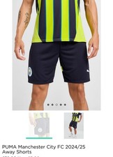 Pantaloncini da trasferta PUMA Sportswear Manchester City FC 2024/25 Activewear Sport taglia XL
