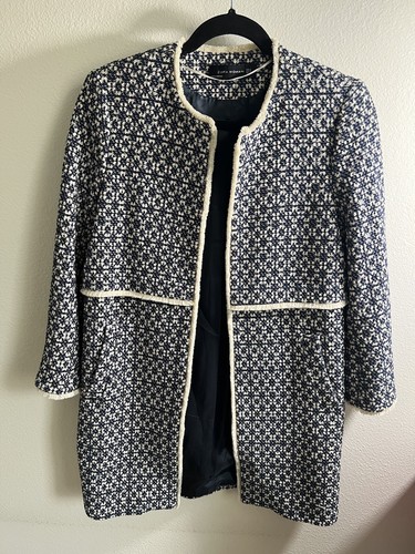 100 authentic zara tweed blue - 100%,