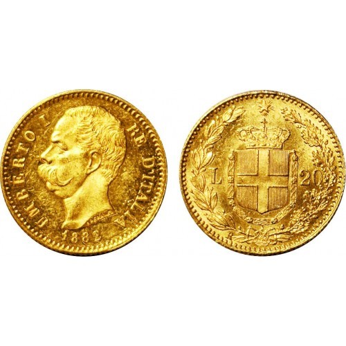 Italia lire 1882 - italia, 20