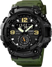 Orologio militare da uomo Camouflage Sport Outdoor Impermeabile Orologi Verde 