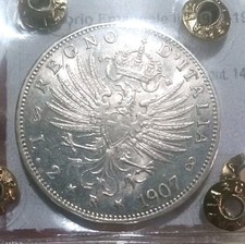 2 Lire 1907 Aquila FDC