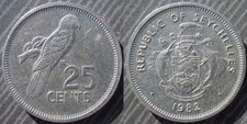 SEYCHELLES  # 25 cents 1982