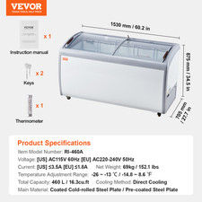 VEVOR Vetrina per Gelato
