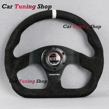 Volante sportivo piatto a raggi ispessiti SPARCO&FANATEC 320mm pelle scamosciata