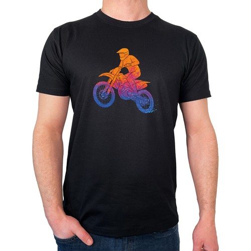 Shirt uomo motocross sagoma - t-shirt,
