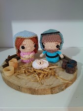 Presepe, Natività uncinetto, sacra famiglia,decorazione casa, Natale