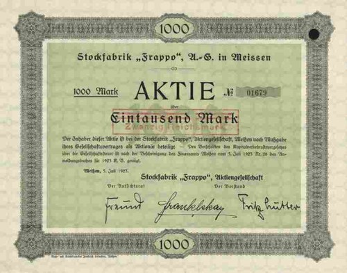 Stockfabrik frappo 1923 - ag,