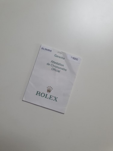 Certificato garanzia rolex - di,