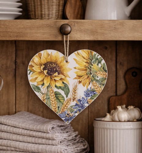 Cuore legno decoupage - in,