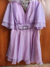 Vestito Vintage Anni ’60 Viola – Originale, Taglia M, Sopragonna in Tulle