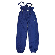 Pantaloni da snowboard vintage Brugi sci salopette pantaloni retrò blu donna medi