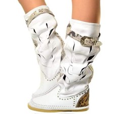 Indianini Vera Pelle Bianca e Stampa Pitone Originali KikkiLine