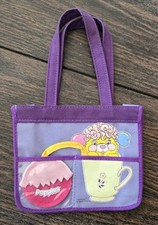 Mini borsetta vintage Popples patatine fritte 1986 con coda portamonete NWoT tè