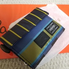 Portafoglio Paul Smith x Porter Yoshida in nylon a righe verde made in...