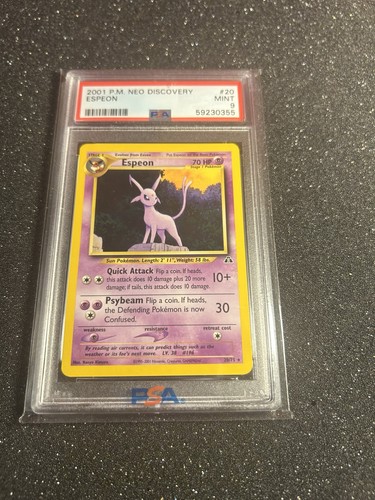2001 espeon neo discovery psa - espeon,
