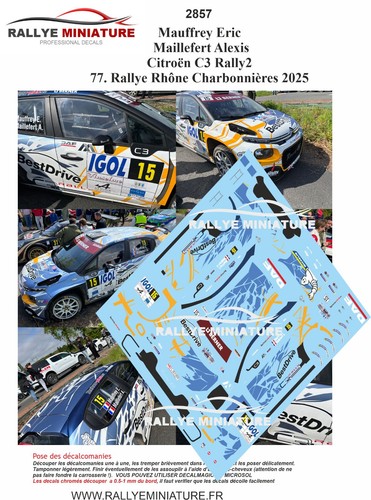 Decals ref 2857 citroën - 1/43,