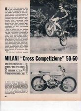 advertising Pubblicità MOTO MILANI CROSS COMPETIZIONE 50/60  1969 MOTOITALIANE