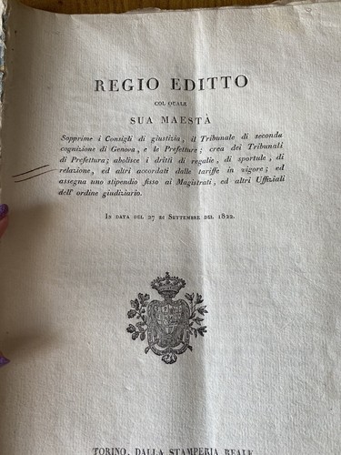 Antico manifesto regio editto - manifesto,