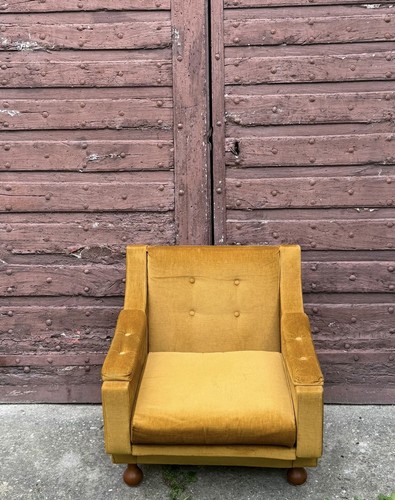 Poltrona vintage tessuto - poltrona,