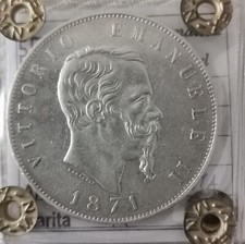 5 lire 1871 Roma Vittorio
