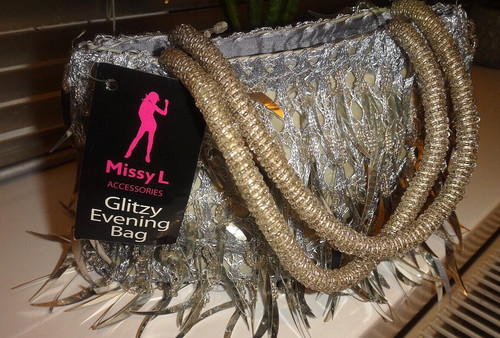 Borsa sera missy - sera, argento