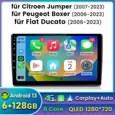 DAB+128GB Carplay Android 14 per Fiat Ducato 2007-2023 Autoradio GPS Navi WIFI